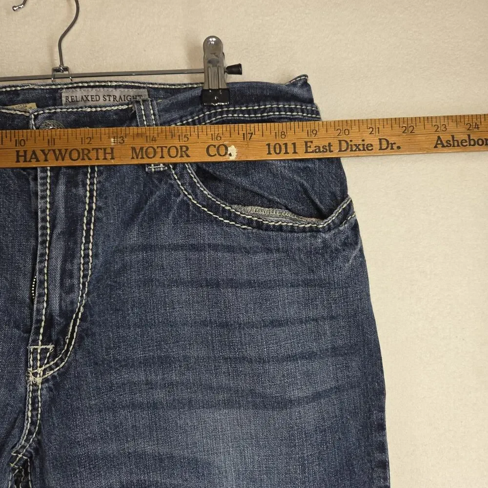 Vtg Faded Glory Mens Relaxed Fit Blue Denim Jeans Size 38x32 Cotton Y2k 2000s
